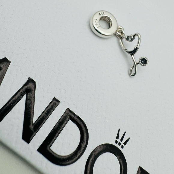 Pandora Stethoscope Heart Dangle Charm NWT - Picture 2 of 5